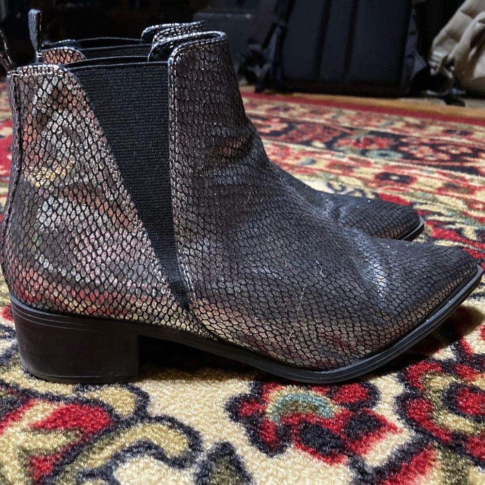 Primark Shimmery Faux Snake Skin Booties